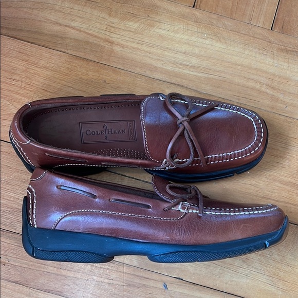 Cole Haan Country Mens Size 9 M Brown Leather Made in Mexico Slip On Shoes - Picture 5 of 8